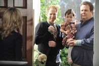 Modern Family – (v.li.) Julie Bowen (Claire Dunphy), Jesse Tyler Ferguson (Mitchell Pritchett), Eric Stonestreet (Cameron Tucker).