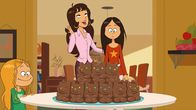 Power Sisters – Mama versucht Wendy mit Kuchen zu bestechen. Marine freut sich, weil das nicht klappt.