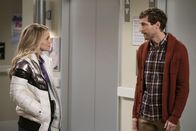 B Positive – Gina Dabrowski (Annaleigh Ashford, l.); Drew Dunbar (Thomas Middleditch, r.)