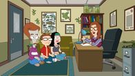 American Dad! – L-R: Roger, Steve, Hayley, Herpetologin