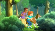Lassie – Harvey, Zoe und Lassie.