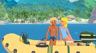 Zoom - Der weiße Delfin – Clarissa (r.) verbringt ihre Ferien auf der Jacht ihres Onkels vor der Insel Maotou. Dort lernt sie Yann (l.) kennen und ist gleich begeistert von ihm und seinem Delfin Zoom.