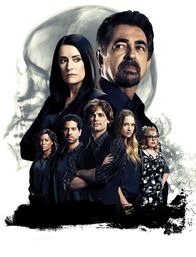 Criminal Minds – (12. Staffel) - Ein starkes Team, das jeden Serientäter zur Strecke bringt: Dr. Spencer Reid (Matthew Gray Gubler, vorne M.), David Rossi (Joe Mantegna, hinten r.), Jennifer 'JJ' Jareau (AJ Cook, vorne 2.v.r.), Penelope Garcia (Kirsten Vangsness, vorne r.), Dr. Tara Lewis (Aisha Tyler, vorne l.), Luke Alvez (Adam Rodriguez, vorne 2.v.l.) und Emily Prentiss (Paget Brewster, hinten l.) ...