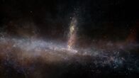 Faszination Weltall – Der Sagittarius-Strom umkreist die galaktische Scheibe der Milchstraße mit einem spektakulären Schweif. Er besteht aus den Überresten einer Zwerggalaxie, die mit der Milchstraße kollidierte.
