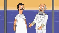 Bob's Burgers – Der Kapitän, Flarty (r.), des Luxuskreuzfahrtschiffes The Windbreaker bittet Bob (l.), sein Privatkoch zu sein und die Familie für einen Urlaub mitzunehmen.