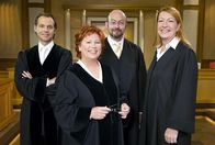 Richterin Barbara Salesch – v.l.n.r. Bernd Römer, Barbara Salesch, Uwe Krechel, Ulrike Tasic