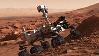 Mars-Rover: Erforschung des Roten Planeten – CGI-BILD: Das Mars Science Laboratory, auch bekannt als Curiosity Rover, klettert im Gale-Krater auf dem Mars.
