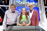 Quizduell - Olymp – Das Rateteam (v.l.n.r.): Marie-Lousie Finck, Eckard Freise und Dr. Thomas Kinne (der "Jäger aus "Gefragt-Gejagt" vertritt den erkrankten Thorsten Zirkel).