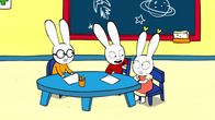 Simon – Heute ist ein toller Schultag für Ferdinand (l.), Simon (M.) und Lou (r.), denn die Lehrerin hat einen Überraschungsgast mitgebracht.