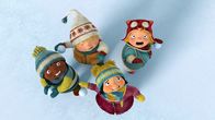 Snowsnaps' Winterspiele – Angsterfüllt stehen die Freunde unter dem verfluchten Baum.