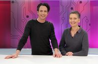 Planet Wissen – Moderator Jo Hiller mit Studiogast Jutta Sträter, Biobäuerin.