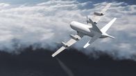 Mayday - Alarm im Cockpit – Flugzeug in den Wolken. (computergeneriertes Bild)