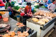 Verrückt nach Meer – Nach einer Stunde Fahrt vom Hafen Sanya (Halbinsel Hainan, China) gibt es im Hafenort Xincun einen spontanen Besuch des lokalen Marktes, der einige Überraschungen bereithält, z.B. massenhaft gerupfte Hühner. Weiteres Bildmaterial finden Sie unter www.br-foto.de.