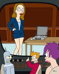 Futurama – v.r.);Leela (r.)