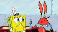 SpongeBob Schwammkopf – L-R: SpongeBob, Plankton, Mr. Krabs