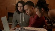 Conjuring - The Beyond – v.li.: Wanda Fulcia (Victoria Grace Borrello), Porter Watson (Jon Meggison), Margo (Jax Kellington)