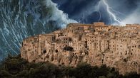 Ancient Apocalypse – Symbolbild: Ein Erdbeben zieht eine Flutwelle nach sich und zerstört die griechische Stadt Helike.