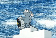 Biene Maja – Am Ziel wartet Alexander mit der Siegermedallie.