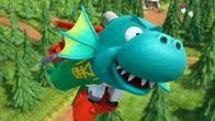 Super Wings – Jett kommt als Drache angeflogen.