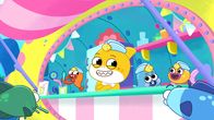 Baby Sharks große Show – L-R: William, Baby Shark, Hank, Goldie