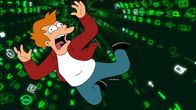 Futurama – Fry (im Bild) ist traurig: Er hat das Gefühl, dass Professor Farnsworth - sein einziger Verwandter - sich nicht genug um ihn kümmert ...