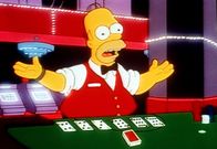 Die Simpsons – Homer als Black Jack-Groupier.