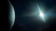 Faszination Weltall – Poltergeist und Phobetor sind Zombieplaneten, die einen Pulsar umkreisen. Dieser sendet ständig hochenergetische UV-Strahlen aus.