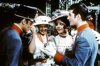 Christine – L-R: Franz Lobheiner (Alain Delon), Christine Weiring (Romy Schneider), Mitzi Schlager (Sophie Grimaldi), Theo Kaiser (Jean-Claude Brialy).