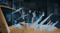 Super iCyclone – L-R: Mark (Ben Steele Caldwell), Lexi (Trinity Chan), Jasmine (Alicia Rosario), Amber (Julia Tomasone)