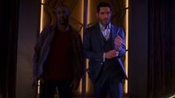 Lucifer – Amenadiel (DB Woodside, l.); Lucifer (Tom Ellis, r.)