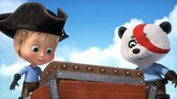 Mascha und der Bär – Mascha und ihre Freunde finden eine Schatztruhe.