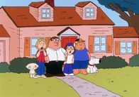 Family Guy – v.l.n.r.) Stewie, Lois, Peter, Meg, Chris und Brian.