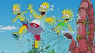 Die Simpsons – (v.l.n.r.) Bart; Homer; Lisa