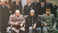 Countdown zum Kriegsende - Die letzten 100 Tage – Churchill, Roosevelt und Stalin auf der Konferenz in Jalta im Februar 1945.