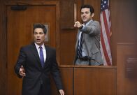 The Grinder - immer im Recht – Dean (Rob Lowe, l.) und Stewart (Fred Savage, r.) müssen sich zusammenraufen, wenn sie durch den Amtsmissbrauch-Prozess nicht alles verlieren wollen ...