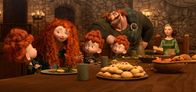 Merida - Legende der Highlands – (L-R) MERIDA amongst the triplets: HARRIS, HUBERT and HAMISH; KING FERGUS and QUEEN ELINOR.