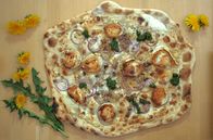 Zu Tisch ... – Tanjas Tipp: Flammkuchen in der Variante süß, salzig und bitter mit einem selbst gemachten Löwenzahnpesto