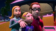Feuerwehrmann Sam – Lizzie, Hannah und Joe bestaunen das große Pontypandy-Feuerwerk.