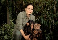 Tierärztin Dr. Mertens – Dr. Susanne Mertens (Elisabeth Lanz) mit den Schimpansen, ihren besonderen Schützlingen.
