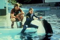 Der weiße Hai III – Die Millionen teure Anlage, in der Mike Brody (Dennis Quaid, l.) und Kathryn Morgan (bess Armstrong, r.) arbeiteten, befindet sich in einer künstlichen Lagune, die durch einen Kanal mit dem offenen Meer verbunden ist. Durch die Kanal soll sich bald ein weißer Hai verirren ...