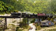 Eisenbahn-Romantik – Genau so kann man sich die Kohlenzüge in den Appalachen in den 50er Jahren vorstellen.