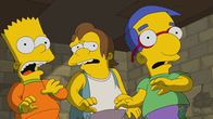 Die Simpsons – (v.l.n.r.) Bart; Nelson; Milhouse