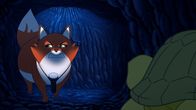 Törtel – Fuchs Iwo (l.) sieht aber gruselig aus - ist er derjenige, der unter den Tieren Müggeldorfs Angst und Schrecken verbreitet? Doch warum? Schildkröte Törtel geht der Sache nach.