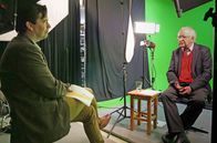 Was wäre wenn... – Jean-Christoph Caron (l.) im Interview mit dem Islamwissenschaftler Prof. Peter Heine (r.).