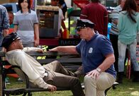 Modern Family – L-R: Derrick (Jordan Peele), Jay Pritchett (Ed O'Neill)