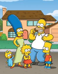 Die Simpsons – (31. Staffel) - (v.l.n.r.) Maggie; Marge; Lisa; Homer; Bart