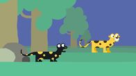 Animanimals – Der Feuersalamander bemerkt, wie ähnlich er dem Leoparden ist.