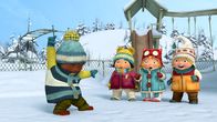 Snowsnaps' Winterspiele – Die Freunde staunen über Jonas‘ Tanzeinlage der besonderen Art.