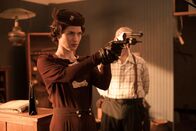 The Crime Chronicles – Nellie testing out her new gun.