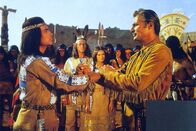Winnetou I – (v.li.) Pierre Brice (Winnetou), Lex Barker (Old Shatterhand).